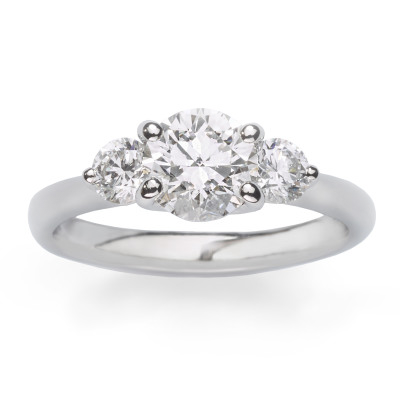 Platinum Simplicity Trio Ring