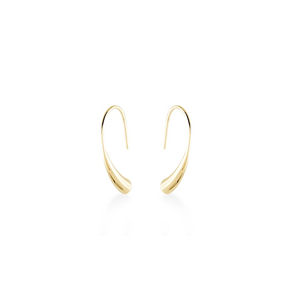 gold horn earrings