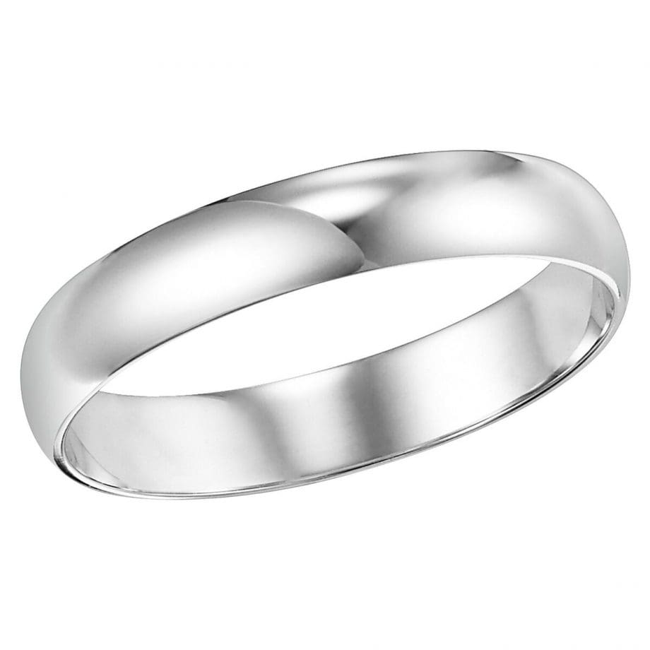 Classic wedding band 4mm low dome