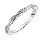 Twisted band in white gold 2mm