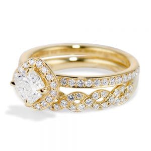 Diamond Cushion Cut Halo Ring