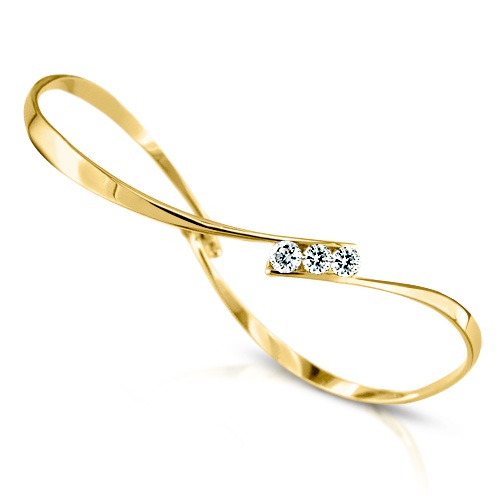 gold twist bracelet with diamonds