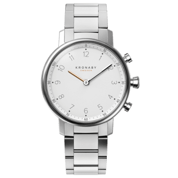 Kronaby Nord S0710-1: 38MM, White Dial, Steel Silver Bracelet #280021 smartwatch watch front