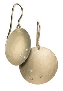 Full Moon earrings with diamonds