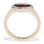 Marquise Garnet And Diamond Ring