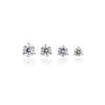 platinum diamond stud earrings