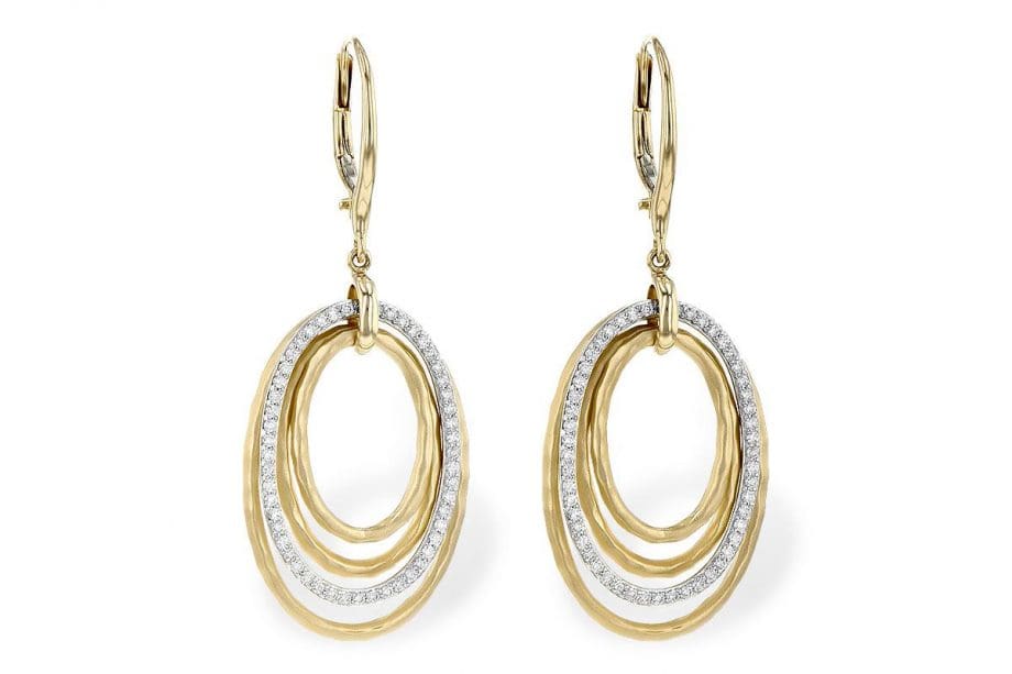 Link dangle earrings with Diamond