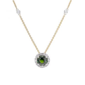 tourmaline necklace with diamonds