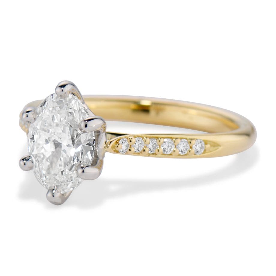 Jubilee Ring Side with Oval diamond