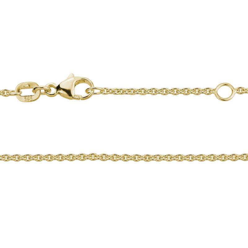 1.2mm yellow gold adjustable cable chain