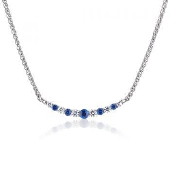 sapphire and diamond smile necklace