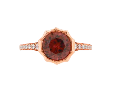 160564 - Rose Gold Spice Zircon Ring