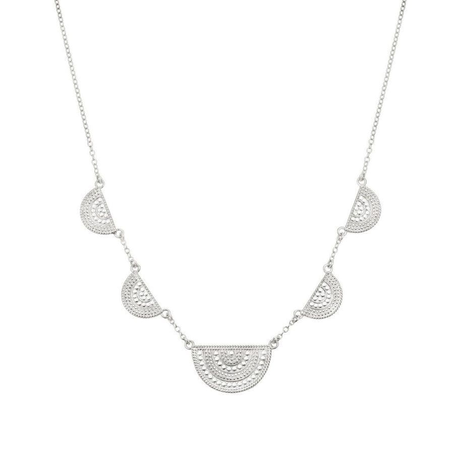 265267 - Divided Collar Half Moon Necklace