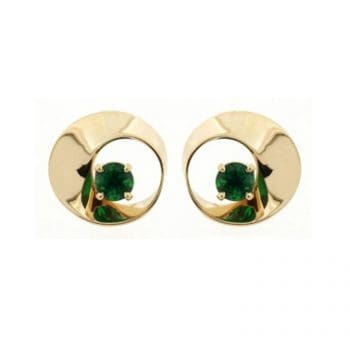 393560 - PE-MOB-TSAV - Tsavorite Mobius Stud Earrings