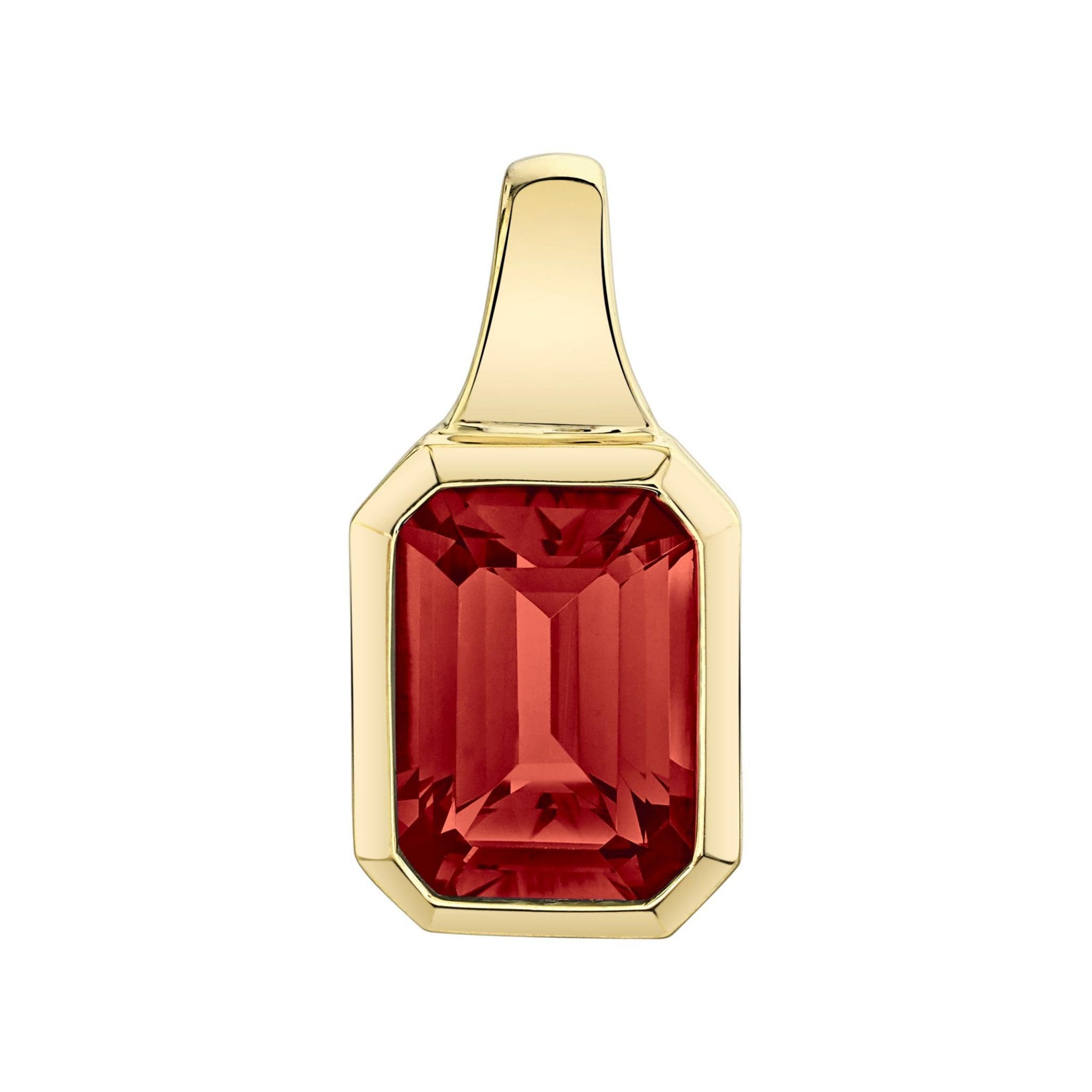 Emerald Cut Pendant Brown Goldsmiths Freeport, Maine