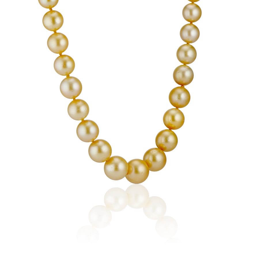 golden pearl necklace