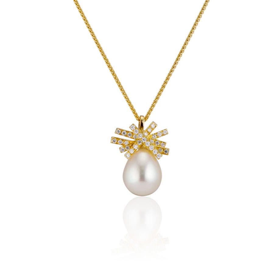 Small Heights Pearl and Diamond Necklace