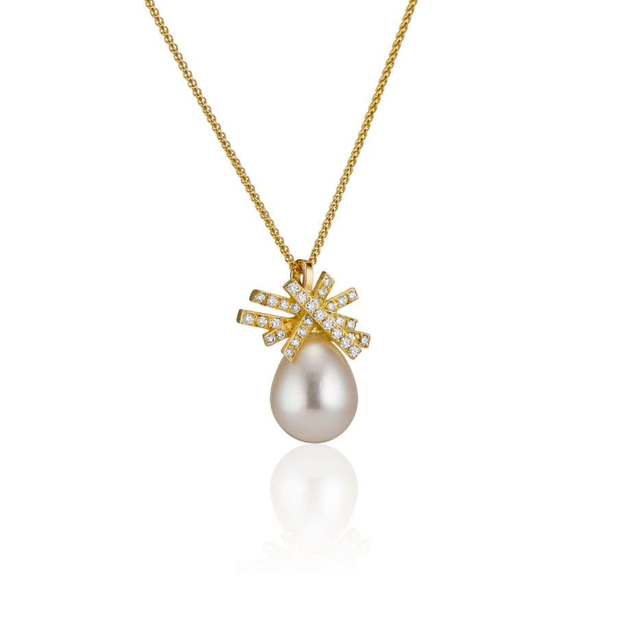 Small Heights Pearl and Diamond Necklace