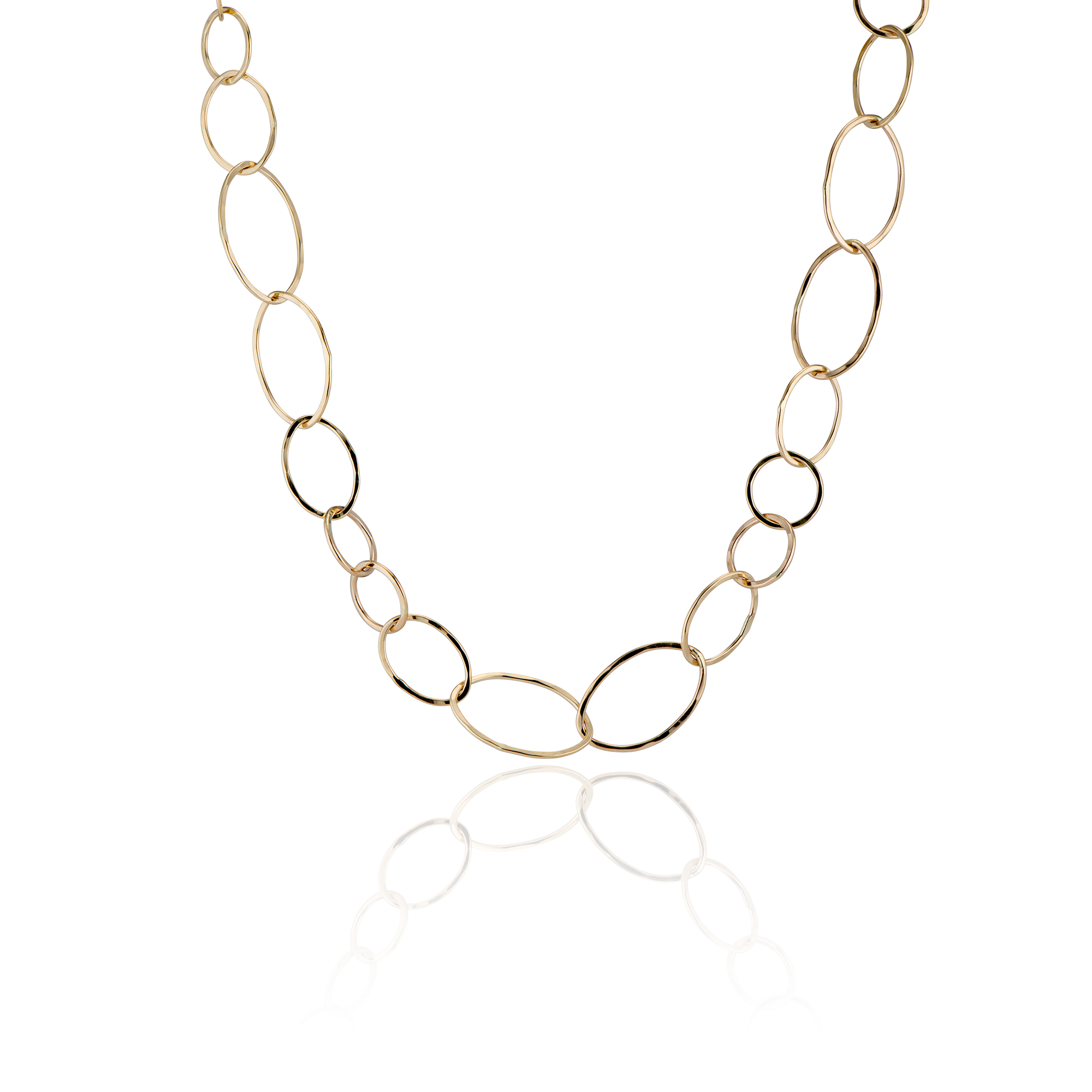 Large Link statement necklace- two-tone chain – Shakara Jewellery