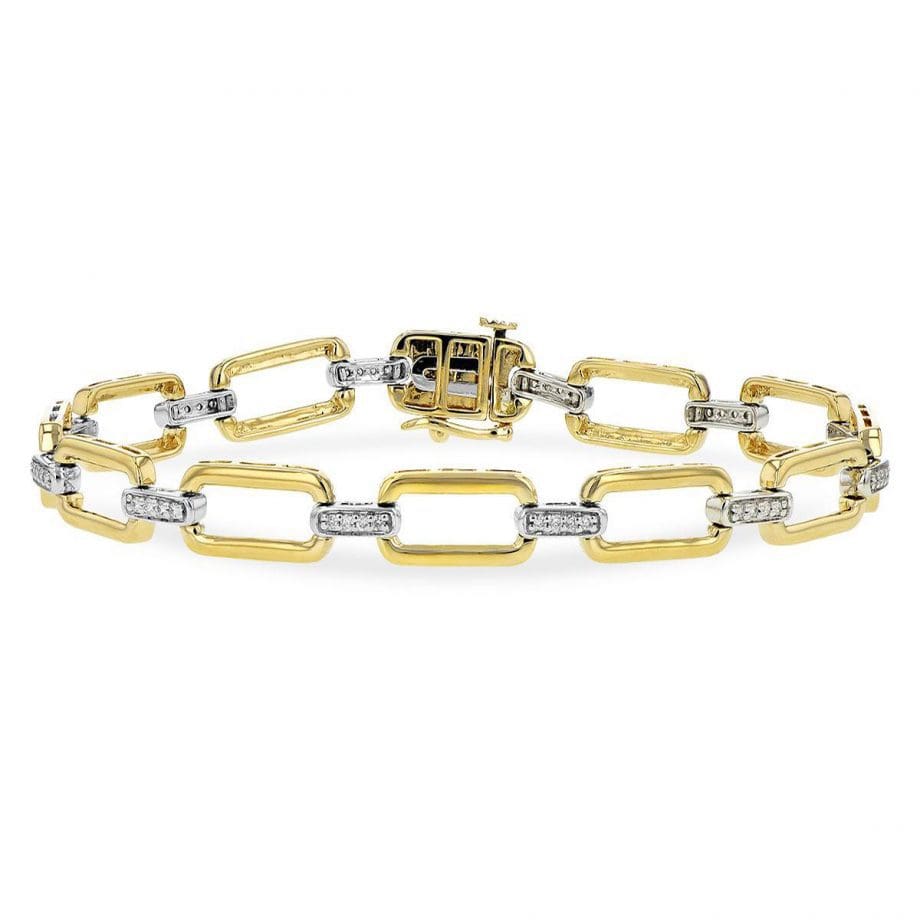 B1242 - 091545 - Diamond Link Bracelet