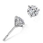 Elegant 3-Prong Diamond Studs