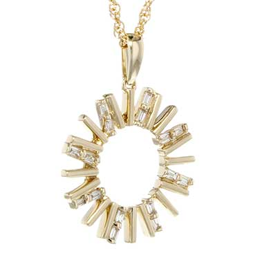 Diamond sun Necklace N8271
