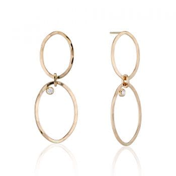 Multi Link Earrings with Diamonds 201261