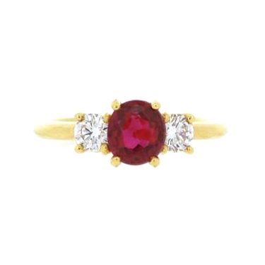 120687 - R6996RY - Accented Oval Ruby Ring