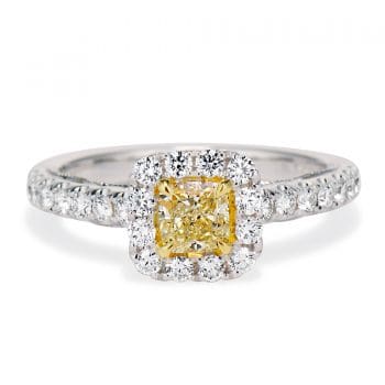 030603 natural yellow diamond engagement ring