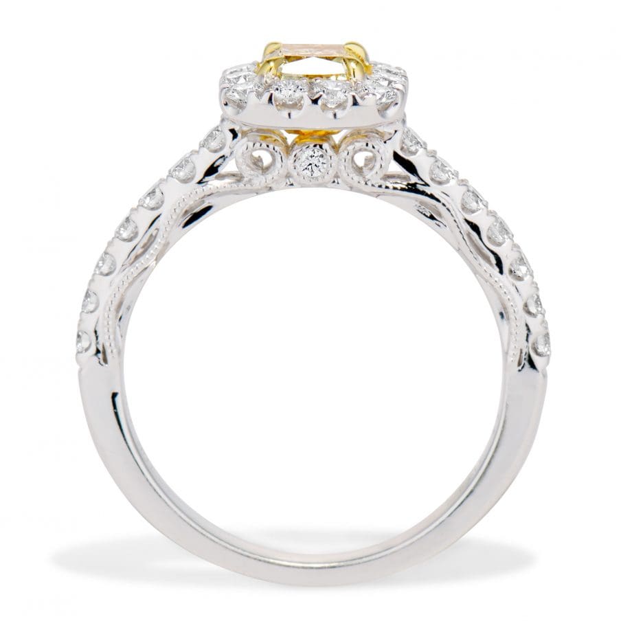 030603 Natural Yellow Diamond Engagement Ring