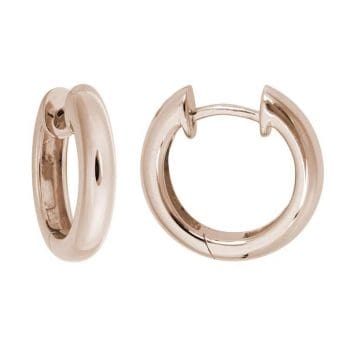 201115 - GEW54TLRO - Rose Gold Hinged Hoop Earrings