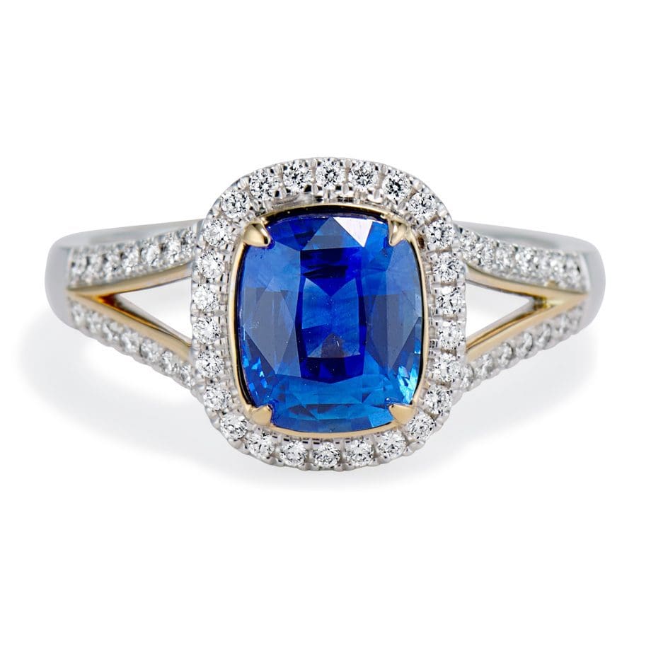 160577 Cushion Cut Sapphire Ring