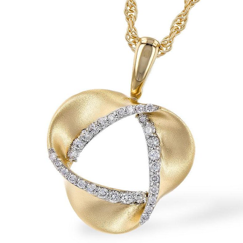 091548 - N8340 - Yellow Gold Diamond Circle Necklace