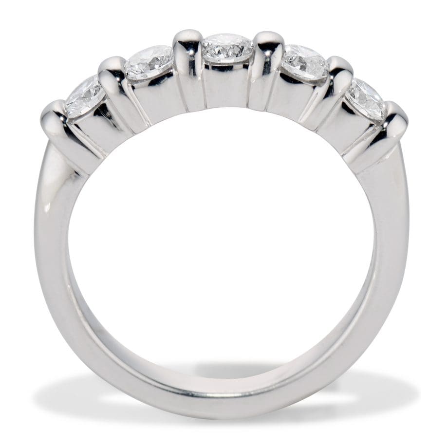 010308 - Platinum Diamond Ridge Ring