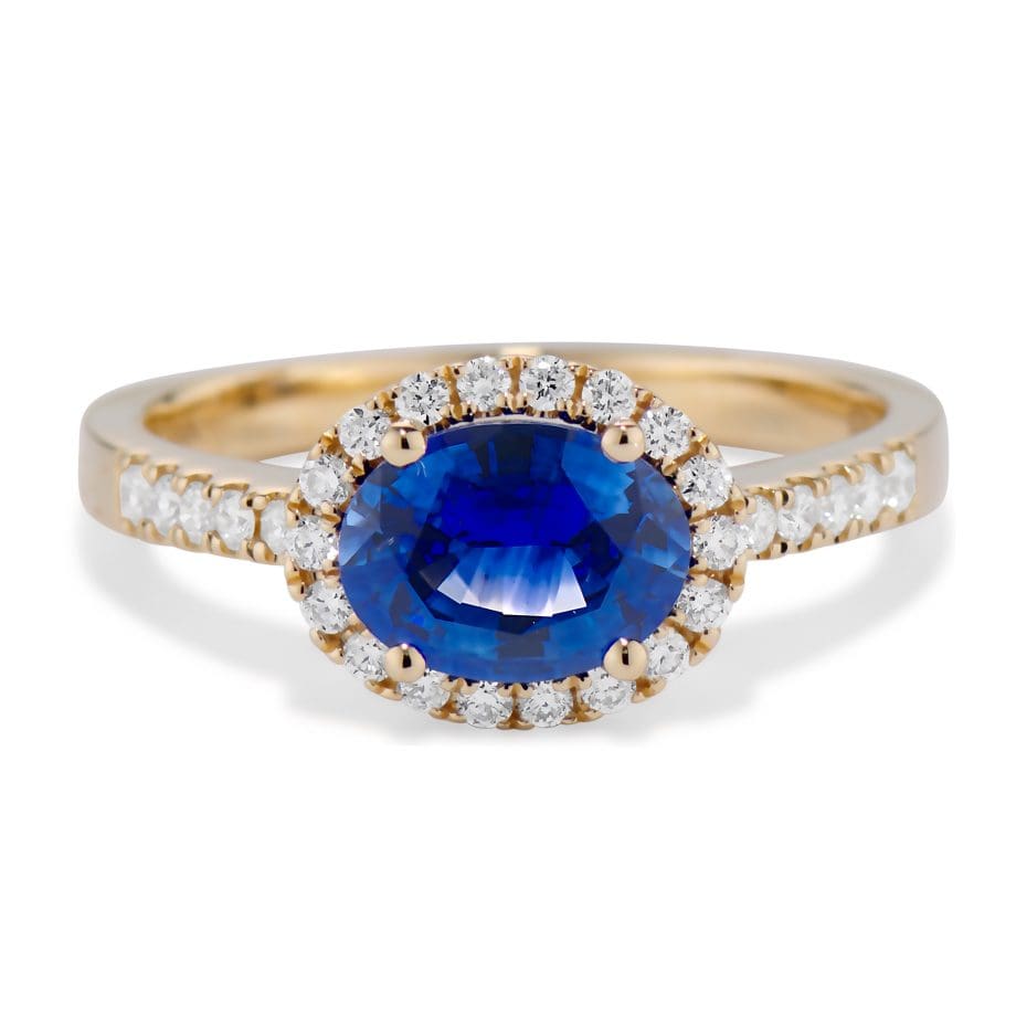 120724 Oval Sapphire and Diamond Ring