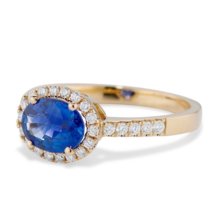 120724 Oval Sapphire and Diamond Ring