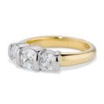 031616 Two Tone Cushion Ridge Ring