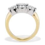 030616 Two Tone Cushion Ridge Ring