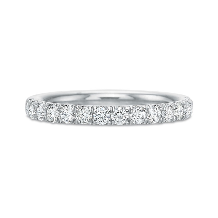 Classic Shared Prong diamond band 607429_c1 top view platinum