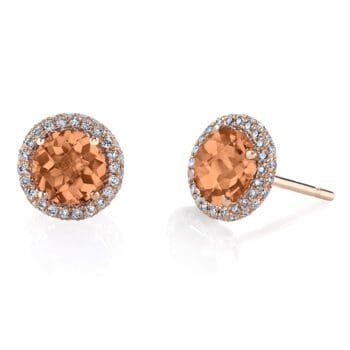 86594-ESZ Spice Zircon Rose Gold Earrings