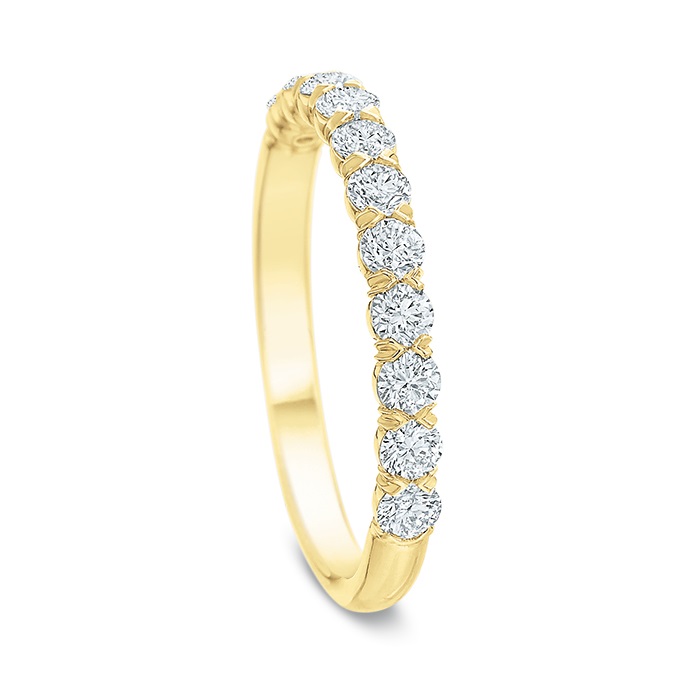 New Aire Silk Diamond Band 18k yellow gold 1422Y_tilt view