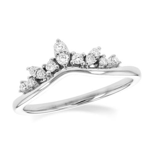 Diamond Tiara wedding ring in white gold