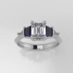 Custom Lyric Ring engagement ring CAD render