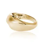 Sculpted Wide Juniper ring 14k yellow gold