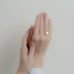 Sculpted Wide Juniper ring 14k yellow gold