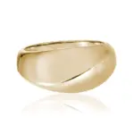 Sculpted Wide Juniper ring 14k yellow gold