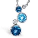 X21513 - Blue Topaz Drip Necklace