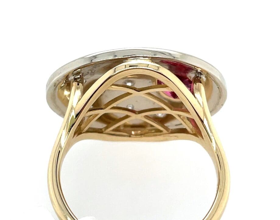RG-ORBIT - Pink Spinel and Diamond Orbit Ring