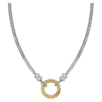 VHN1409D - Two Chain Circle Necklace