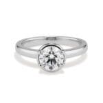 100-673 Platinum and Diamond Luna Ring